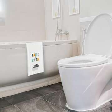 CIOJUNE Kids Dinosaur Rhino Hand Towels Set of 2 - Kids Hand Towels for Bathroom, Toddler Boys Girls Bathroom Decor, Take a Bath Brush Your Teeth 16x24