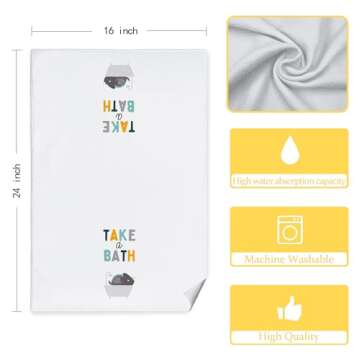 CIOJUNE Kids Dinosaur Rhino Hand Towels Set of 2 - Kids Hand Towels for Bathroom, Toddler Boys Girls Bathroom Decor, Take a Bath Brush Your Teeth 16x24