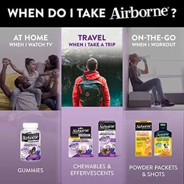 Airborne Elderberry + Zinc & Vitamin C Gummies For Adults, Immune Support Vitamin D & Zinc Gummies with Powerful Antioxidant Vitamins C D & E - 60 Gummies, Elderberry Flavor