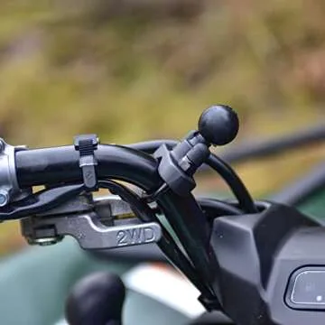 RAM Mounts Handlebar U-Bolt Base for Rails 0.5" to 1.25" in Diameter RAM-B-231ZU with B Size 1" Ball