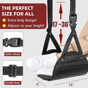 Comfortable SZXYX Foot Hammock for Air Travel - 2 Pack