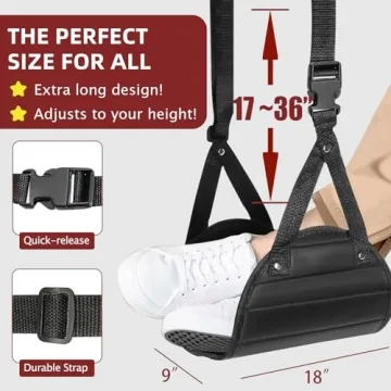 Comfortable SZXYX Foot Hammock for Air Travel - 2 Pack