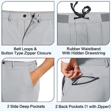 JWM Men's Stretch Golf Joggers - Stylish Slim Fit Pants