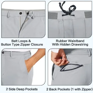 JWM Men's Stretch Golf Joggers - Stylish Slim Fit Pants