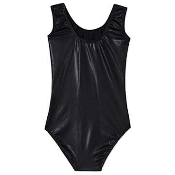 Domusgo Gymnastics Leotards for Girls - Sparkly One Piece Outfits in Vibrant Colors