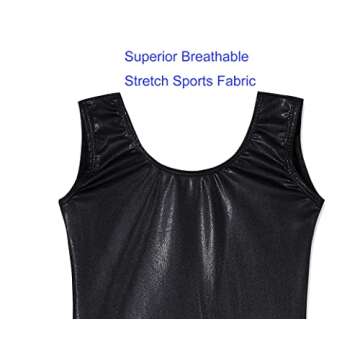 Domusgo Girls Gymnastics Leotard - Cute Sparkly One Piece