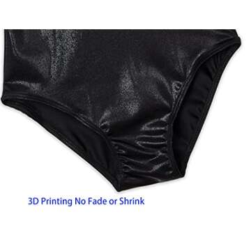 Domusgo Girls Gymnastics Leotard - Cute Sparkly One Piece