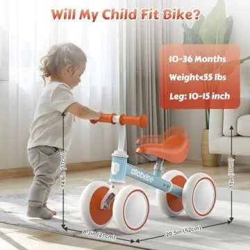 Allobebe Baby Balance Bike for Toddlers - Safe & Fun