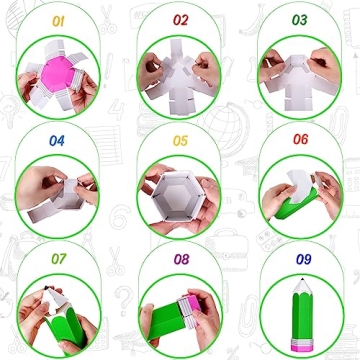 Whaline Pencil Treat Boxes for School Parties and Gifts