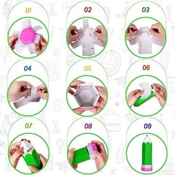 Whaline Pencil Treat Boxes for School Parties and Gifts