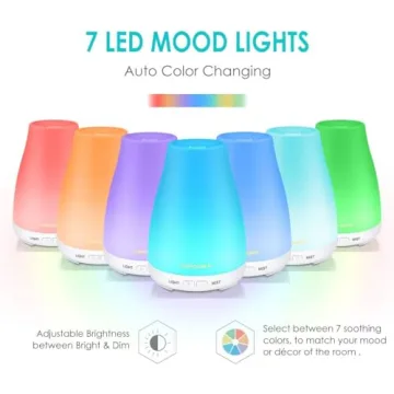 URPOWER 2nd Gen Essential Oil Diffuser Adjustable Mist Auto Shut-Off