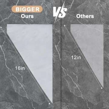 16 Inch Piping Bags Disposable, 100Pcs Large Pastry Bags, Frosting Bags, Cake Decorating Bags, Decorating Bags Large Piping Bags, Decorating Bags