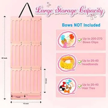 Vimiv Hair Bows Holder Organizer with Large Capacity