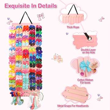 Vimiv Hair Bows Holder Organizer with Large Capacity