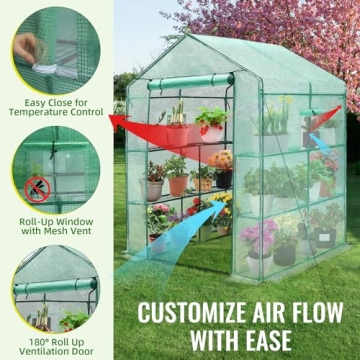 Greengro Greenhouse Durable Outdoor Greenhouse with Shelves
