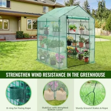 Greengro Greenhouse Durable Outdoor Greenhouse with Shelves