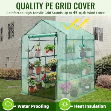 Greengro Greenhouse Durable Outdoor Greenhouse with Shelves