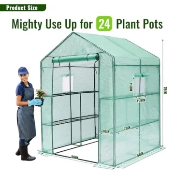 Greengro Greenhouse Durable Outdoor Greenhouse with Shelves