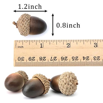 BigOtters 100 PCS Artificial Acorns for Seasonal Decor