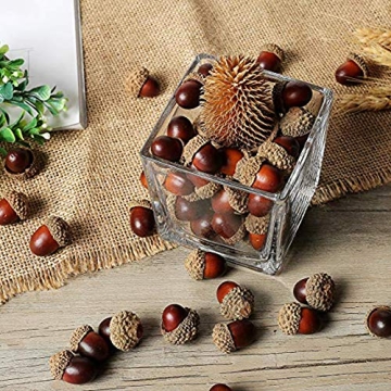 BigOtters 100 PCS Artificial Acorns for Seasonal Decor