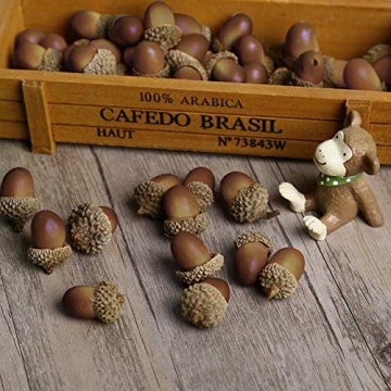 BigOtters 100 PCS Artificial Acorns for Seasonal Decor