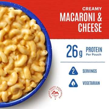 Mountain House Creamy Macaroni & Cheese | Freeze Dried Backpacking & Camping Food | 2 Servings