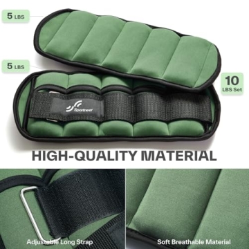 Sportneer Adjustable Ankle Weights for All Fitness Levels