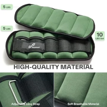 Sportneer Adjustable Ankle Weights for All Fitness Levels