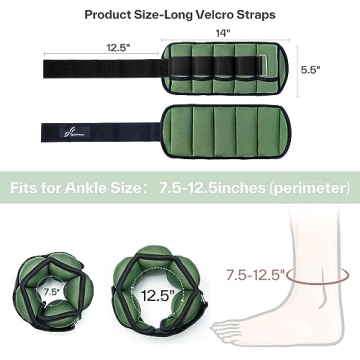 Sportneer Adjustable Ankle Weights for All Fitness Levels