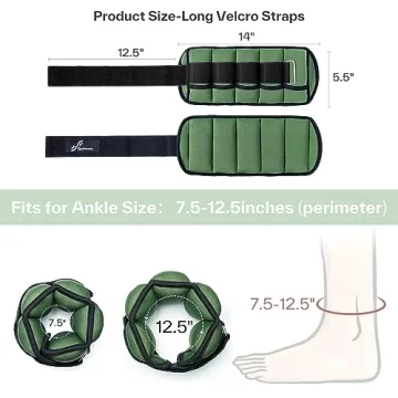 Sportneer Adjustable Ankle Weights for All Fitness Levels