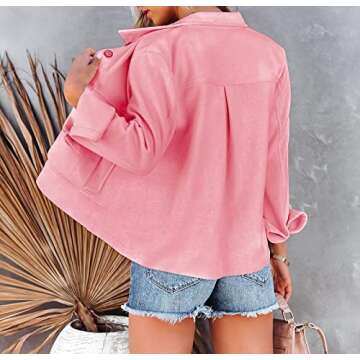 Stylish Women's Cropped Jacket with Pockets