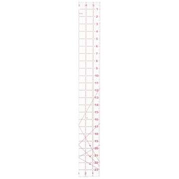 Fiskars Sewing Ruler, 6" x 24" Acrylic Ruler with Gridlines, Sewing and Quilting Supplies, Arts and Craft Supplies, Clear/Red