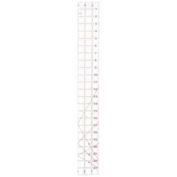 Fiskars Sewing Ruler, 6" x 24" Acrylic Ruler with Gridlines, Sewing and Quilting Supplies, Arts and Craft Supplies, Clear/Red