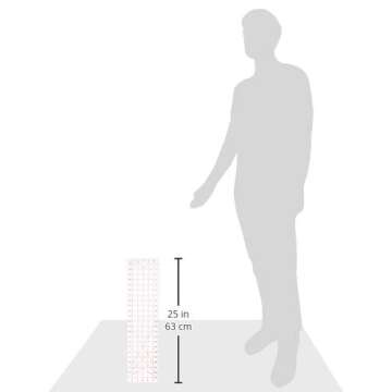 Fiskars Sewing Ruler, 6" x 24" Acrylic Ruler with Gridlines, Sewing and Quilting Supplies, Arts and Craft Supplies, Clear/Red
