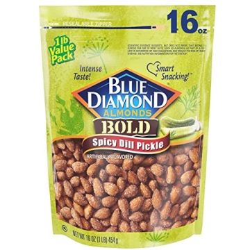 Blue Diamond Almonds Spicy Dill Pickle 16oz Snack Bag - Bold Flavor!