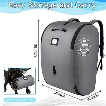 Car Seat Travel Bag for Airplane - Compatible & Convenient