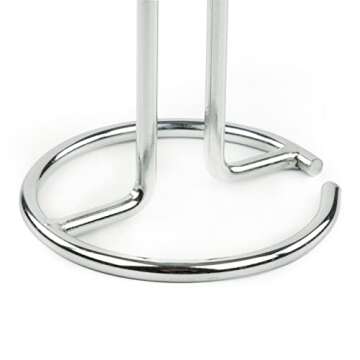 Spectrum Diversified Euro Paper Towel Holder Countertop, Chrome - Sturdy Paper Towel Dispenser for Kitchen & Dining Table - Countertop Paper Towel Stand for Easy Dispensing & Organization