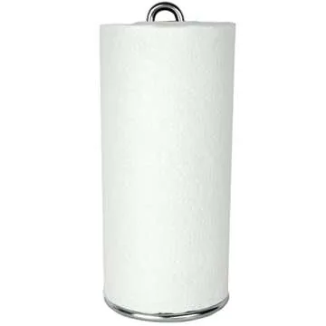 Spectrum Diversified Euro Paper Towel Holder Countertop, Chrome - Sturdy Paper Towel Dispenser for Kitchen & Dining Table - Countertop Paper Towel Stand for Easy Dispensing & Organization