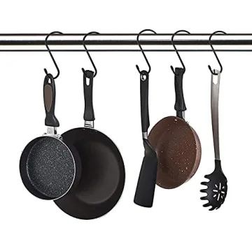 Durable 12-Pack Vinyl Coated S Hooks for Home Organization