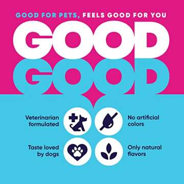 GoodGood Calming Dog Supplements; Helps Manage Stress and Nervousness; Chewable Soft Treats with Ashwagandha, Chamomile, L-Theanine; Probiotics; 90 Natural Flavor Chews