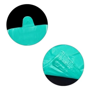 LazyMe T-Shirt Carry-Out Bags Plastic Grocery Bags with Handles Shopping Bags in Bulk Restaurant Bags, Standard Supermarket Size,12 x 20 inch (50 Pcs, Lake Blue)