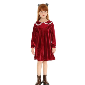 Mud Kingdom Toddler Girls Velvet Dress for Special Events