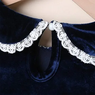 Mud Kingdom Toddler Girls Velvet Dress for Special Events