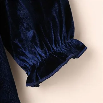 Mud Kingdom Toddler Girls Velvet Dress for Special Events