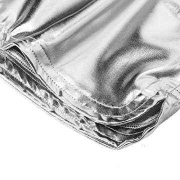 Mirawise Metallic Shorts: Shiny Yoga & Casual Wear