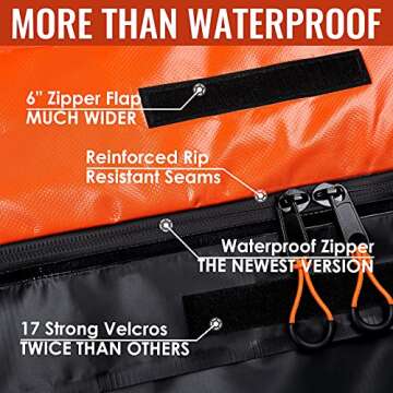 Car Rooftop Cargo Carrier Bag, 21 Cubic Feet 100% Waterproof Heavy Duty 840D Car Roof Bag for All Vehicle with/Without Racks - Anti-Slip Mat, 6 Door Hooks, Storage Bag, 2 Extra Straps
