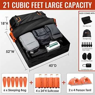 Durable 100% Waterproof Rooftop Cargo Carrier Bag