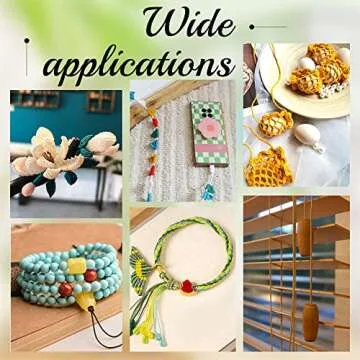 PH PandaHall 600 Yards 0.8mm Nylon Beading String Cord 6 Colors Chinese Knotting Cord Nylon Kumihimo Macrame Thread Braided Lift Shade Cord for Friendship Bracelets Christmas Tree Ornament Hair Decor