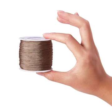 PH PandaHall 600 Yards 0.8mm Nylon Beading String Cord 6 Colors Chinese Knotting Cord Nylon Kumihimo Macrame Thread Braided Lift Shade Cord for Friendship Bracelets Christmas Tree Ornament Hair Decor