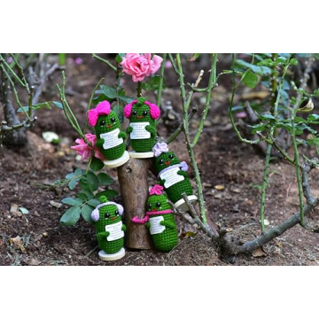 KALAWALK Funny Crochet Pickles with Affirmations Cards